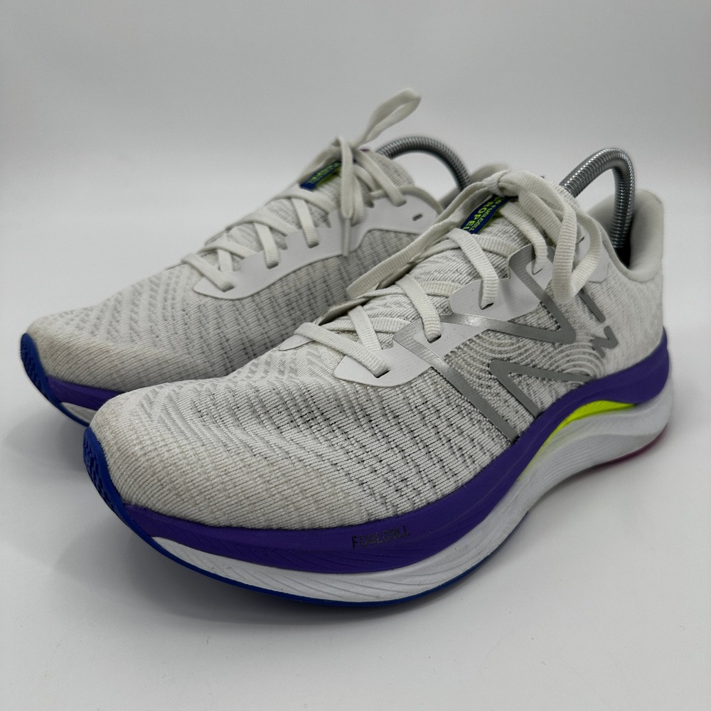 New Balance FuelCell Propel v4 White Purple Neon Running Shoes Women's 11